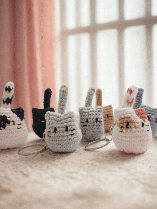 porte-cles-chat-fait-main