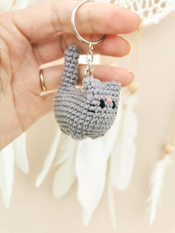 Porte-clés chat noir et blanc