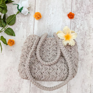 N Sac Eglantine beige crochet