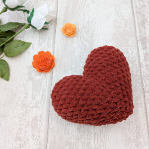 NPeluche Coeur rouge cuivre
