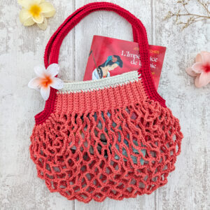Sac filet orange et rouge