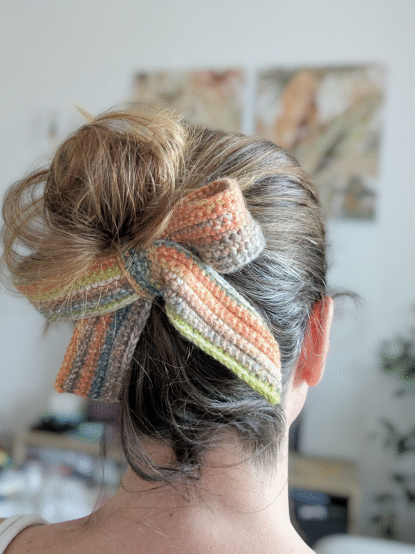 Élastique noeud au crochet pour cheveux, accessoires girly et original