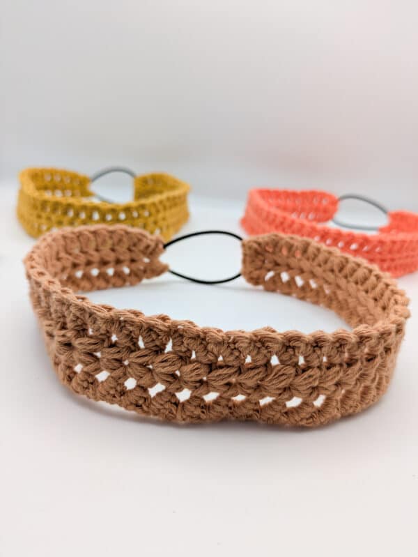 Bandeau cheveux girly fait main au crochet