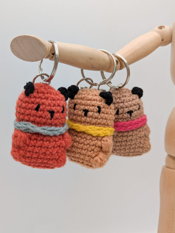 Porte-clés ourson fait main au crochet