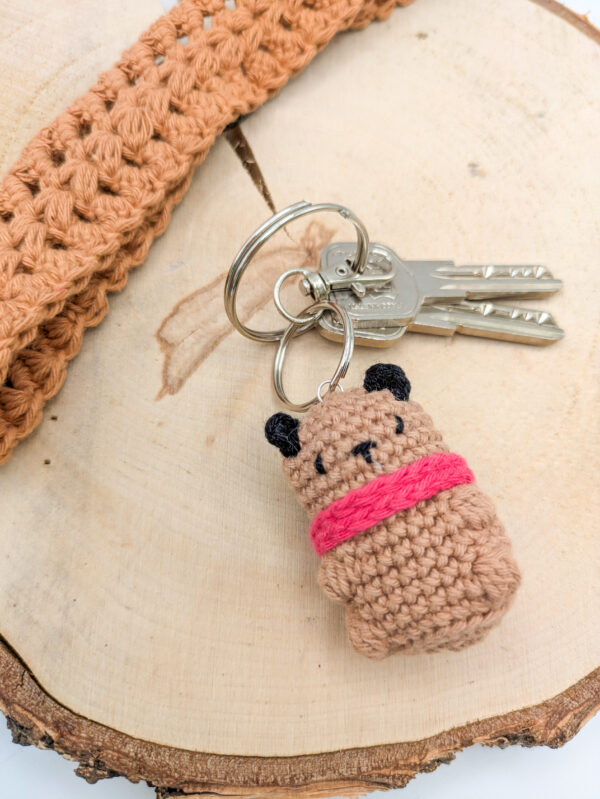 Porte-clés ourson fait main au crochet
