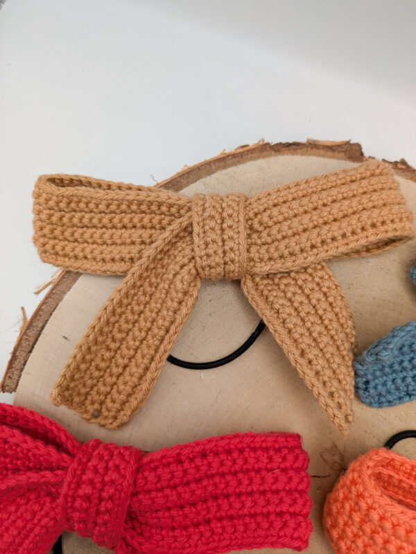 Élastique noeud au crochet pour cheveux, accessoires girly et original