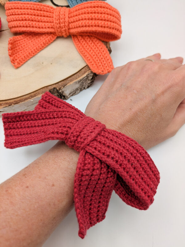 Élastique noeud au crochet pour cheveux, accessoires girly et original