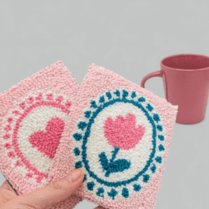 sous-verres-girly-fait-main-rose