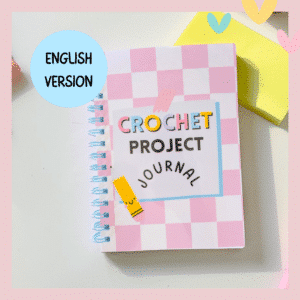 couverture quadrillée rose crochet journal notebook handmade A5 spirale girly